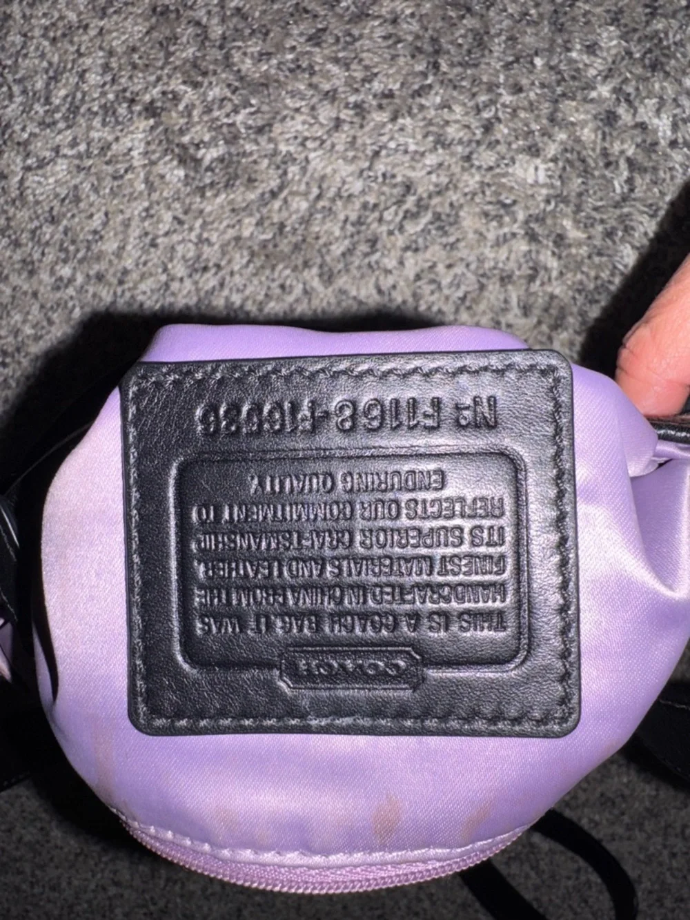 Coach Signature Canvas Crossbody Bag Black Gray Turnlock Flap Purse - Picture 7 of 7